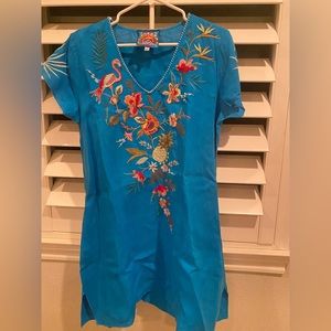 Johnny Was, Linen Draped Tunic, Size Medium